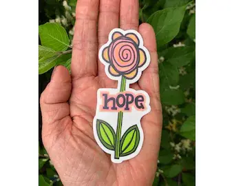 Hope Flower Sticker