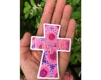 Hope Cross Sticker