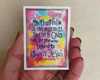 Be Thankful Watercolor Sticker