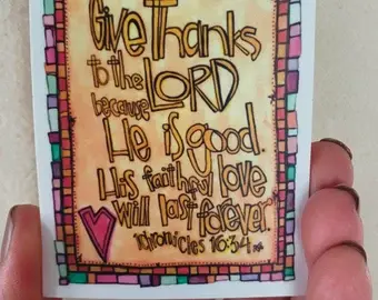 Give Thanks to the Lord Sticker