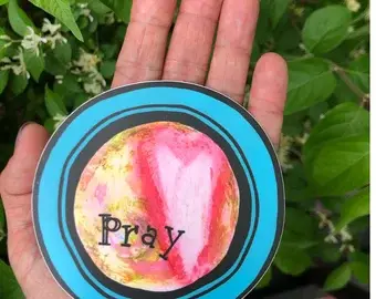 Pray Circle Sticker