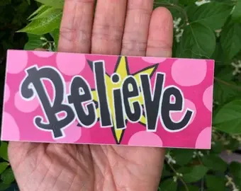 Polka Dot Believe Sticker